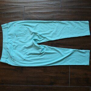P Five Turquois Super Soft and Stretchy Leggings Rhinestone Buttons Size M